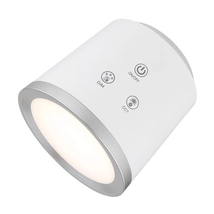 Globo - LED Prigušiva stona lampa na dodir 4u1 LED/6W/3,7V 3000K/4000K/6500K 1500 mAh USB bela
