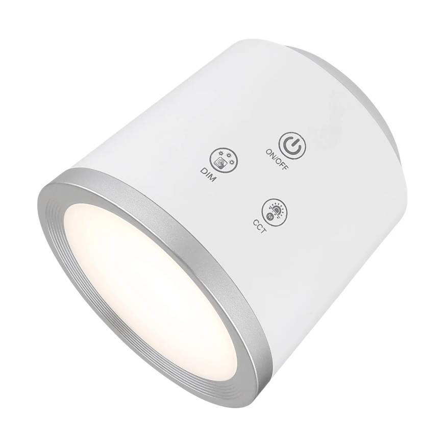 Globo - LED Prigušiva stona lampa na dodir 4u1 LED/6W/3,7V 3000K/4000K/6500K 1500 mAh USB bela