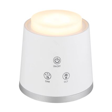 Globo - LED Prigušiva stona lampa na dodir 4u1 LED/6W/3,7V 3000K/4000K/6500K 1500 mAh USB bela