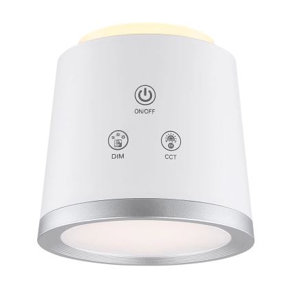 Globo - LED Prigušiva stona lampa na dodir 4u1 LED/6W/3,7V 3000K/4000K/6500K 1500 mAh USB bela