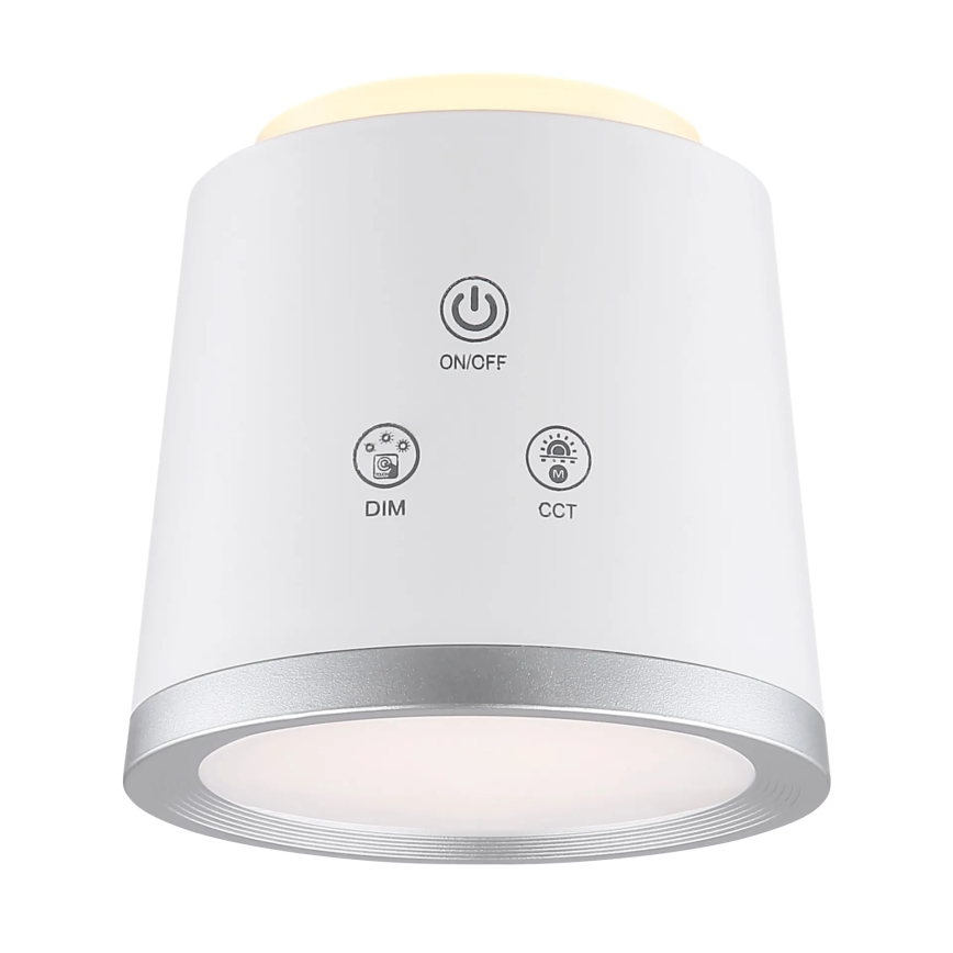 Globo - LED Prigušiva stona lampa na dodir 4u1 LED/6W/3,7V 3000K/4000K/6500K 1500 mAh USB bela