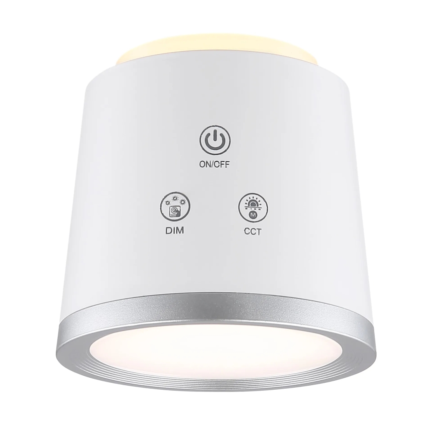 Globo - LED Prigušiva stona lampa na dodir 4u1 LED/6W/3,7V 3000K/4000K/6500K 1500 mAh USB bela
