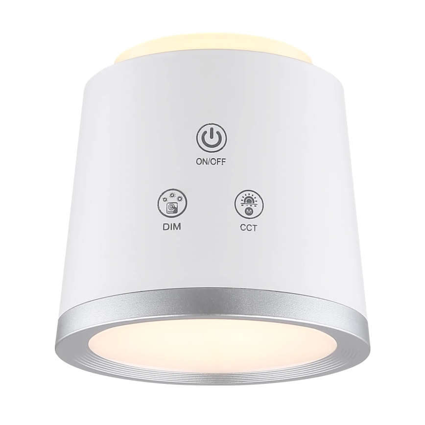 Globo - LED Prigušiva stona lampa na dodir 4u1 LED/6W/3,7V 3000K/4000K/6500K 1500 mAh USB bela