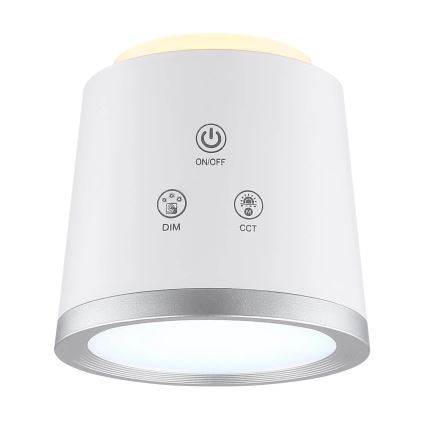 Globo - LED Prigušiva stona lampa na dodir 4u1 LED/6W/3,7V 3000K/4000K/6500K 1500 mAh USB bela