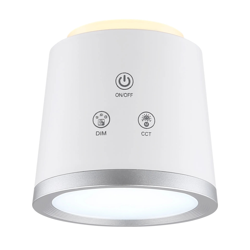 Globo - LED Prigušiva stona lampa na dodir 4u1 LED/6W/3,7V 3000K/4000K/6500K 1500 mAh USB bela