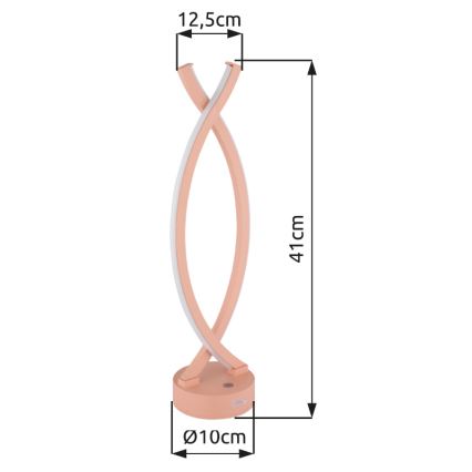 Globo - LED Prigušiva stona lampa na dodir LED/1W/3,7V 3000K 1800 mAh USB roze