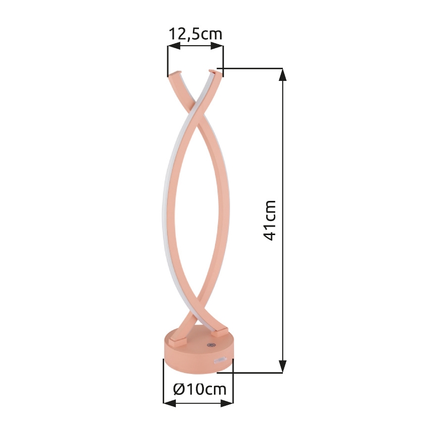 Globo - LED Prigušiva stona lampa na dodir LED/1W/3,7V 3000K 1800 mAh USB roze