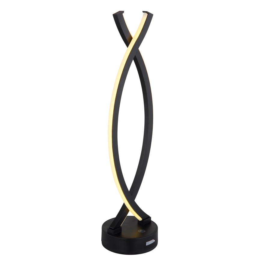 Globo - LED Prigušiva stona lampa na dodir LED/1W/3,7V 3000K 1800 mAh USB crno