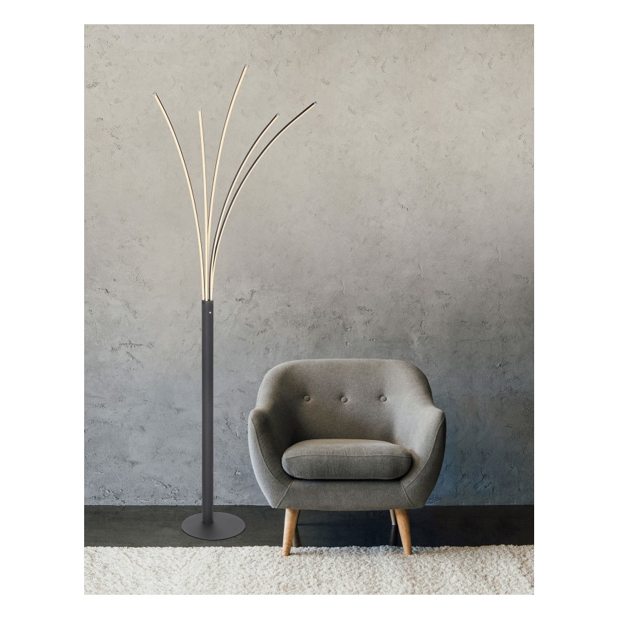 Globo - LED prigušiva dodirna podna lampa LED/36W/230V crna