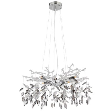 Globo - Luster na sajli 8xG9/8W/230V pr. 61 cm sjajni krom