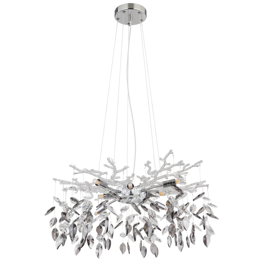 Globo - Luster na sajli 8xG9/8W/230V pr. 61 cm sjajni krom