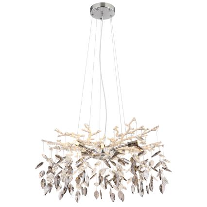 Globo - Luster na sajli 8xG9/8W/230V pr. 61 cm sjajni krom