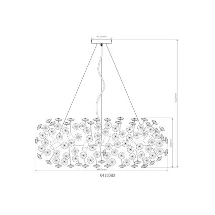 Globo - LED Kristalni luster na sajli 20xG9/3,5W/230V