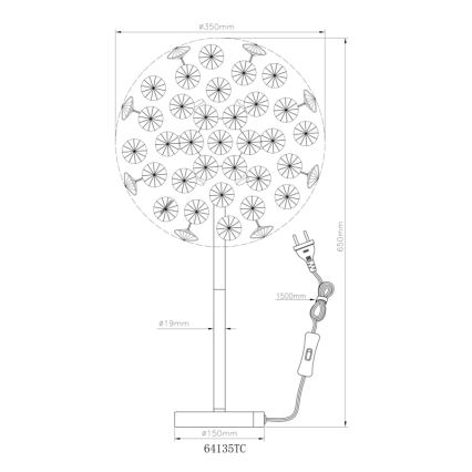Globo - LED stona lampa 8xG9/3,5W/230V sjajni hrom
