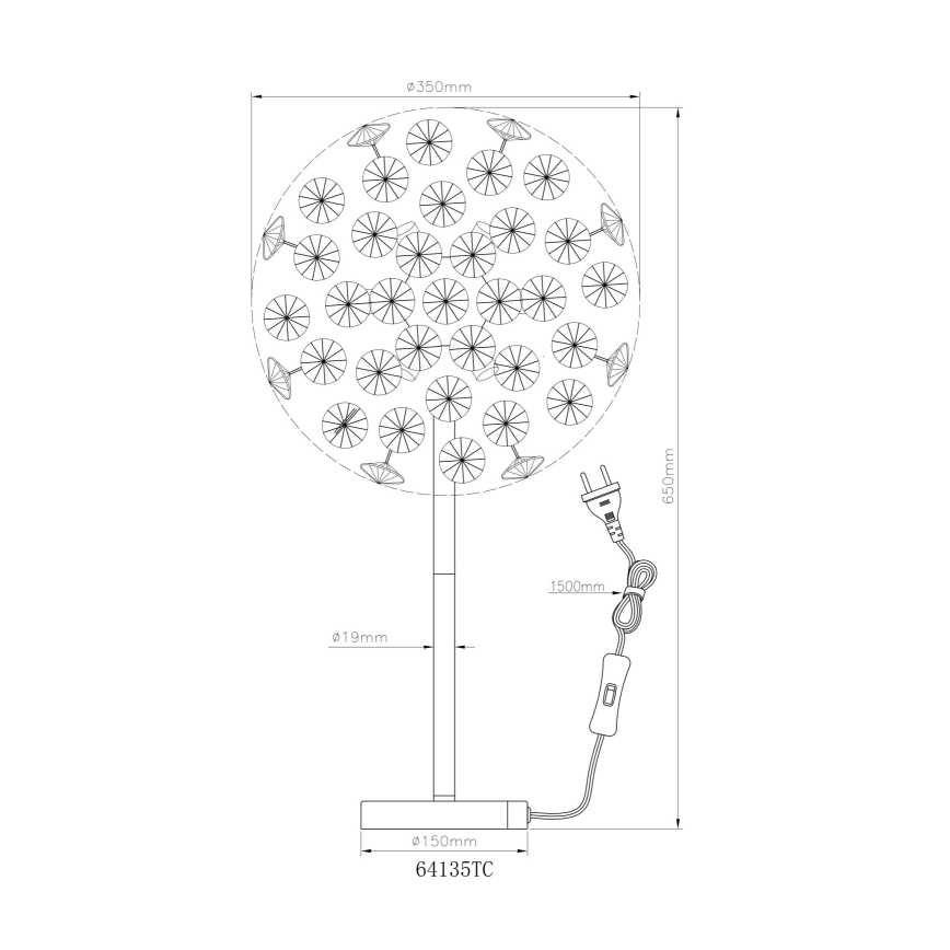 Globo - LED stona lampa 8xG9/3,5W/230V sjajni hrom