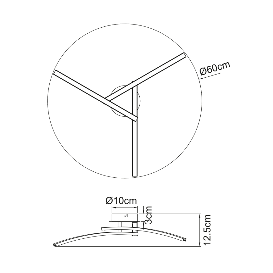 Globo - LED Nadgradni luster 3xLED/6W/230V 3000/4000/6000K