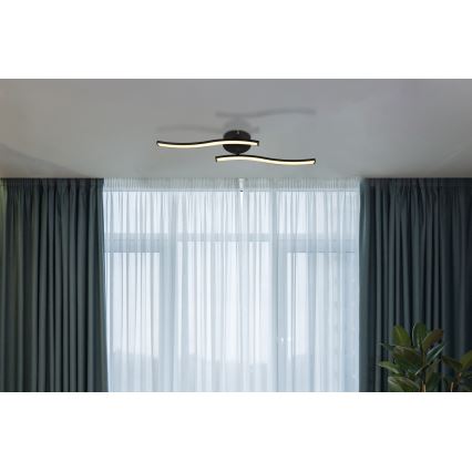 Globo - LED Nadgradni luster LED/12W/230V 3000K crno