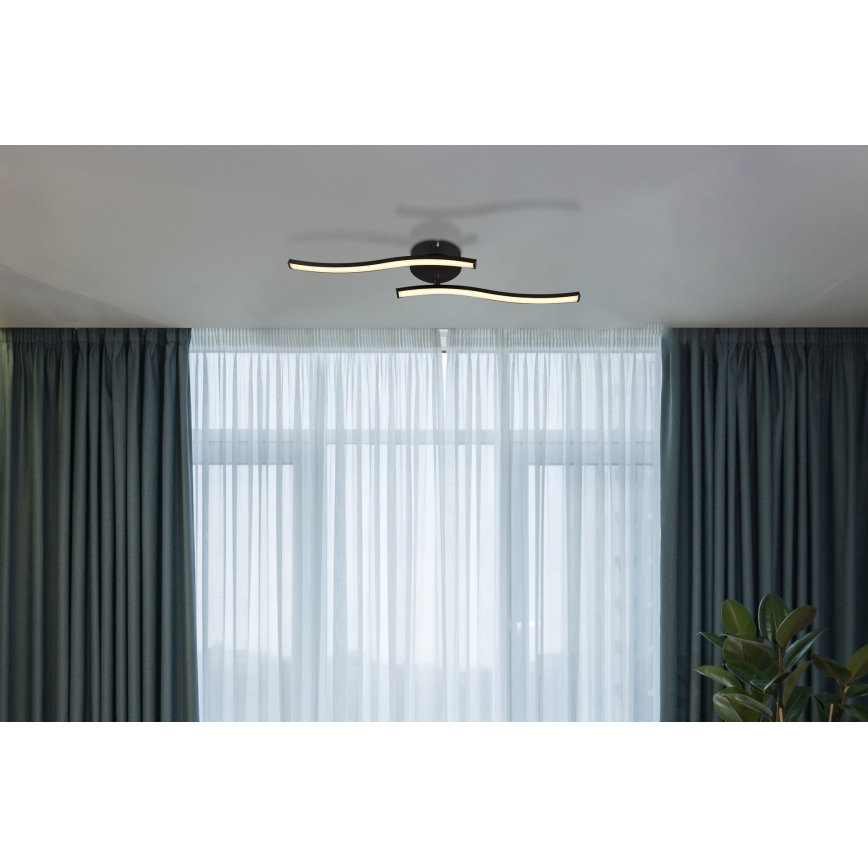 Globo - LED Nadgradni luster LED/12W/230V 3000K crno