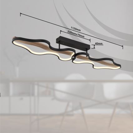 Globo - LED Prigušivi nadgradni luster LED/36W/230V 2700-6000K + Daljinski upravljač
