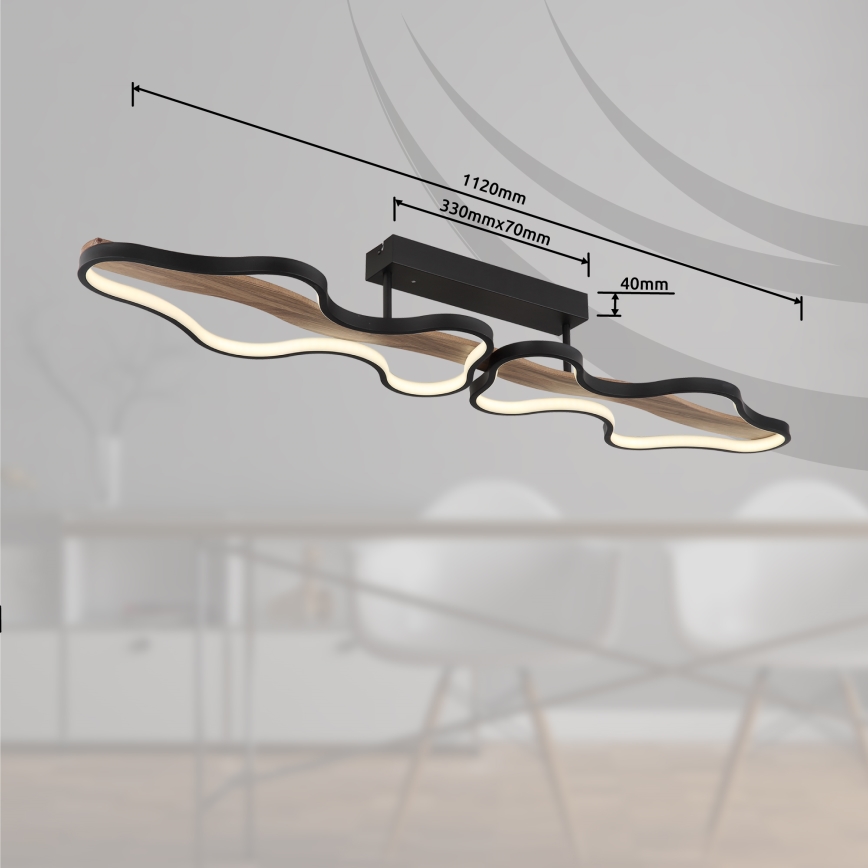 Globo - LED Prigušivi nadgradni luster LED/36W/230V 2700-6000K + Daljinski upravljač