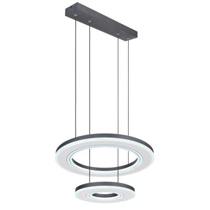 Globo - LED prigušiva luster na sajli LED/50W/230V 2700-6000K prečnik 50 cm crna + daljinski upravljač