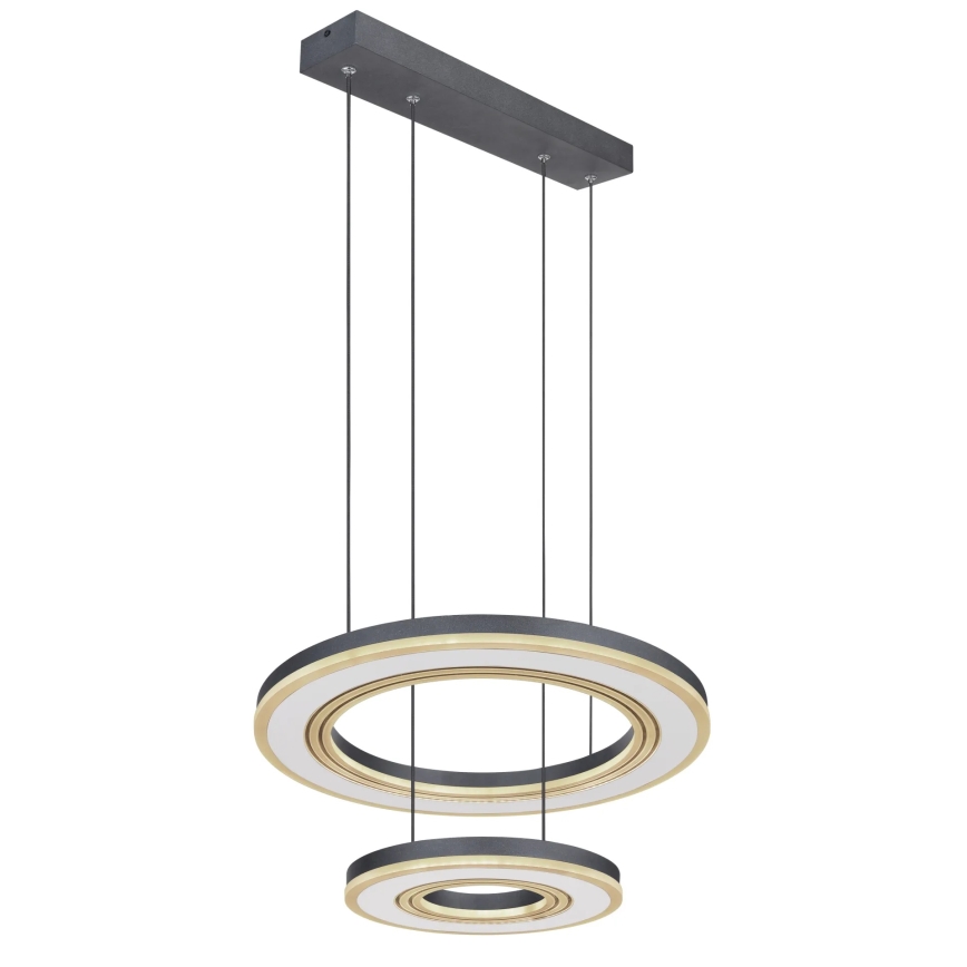 Globo - LED prigušiva luster na sajli LED/50W/230V 2700-6000K prečnik 50 cm crna + daljinski upravljač