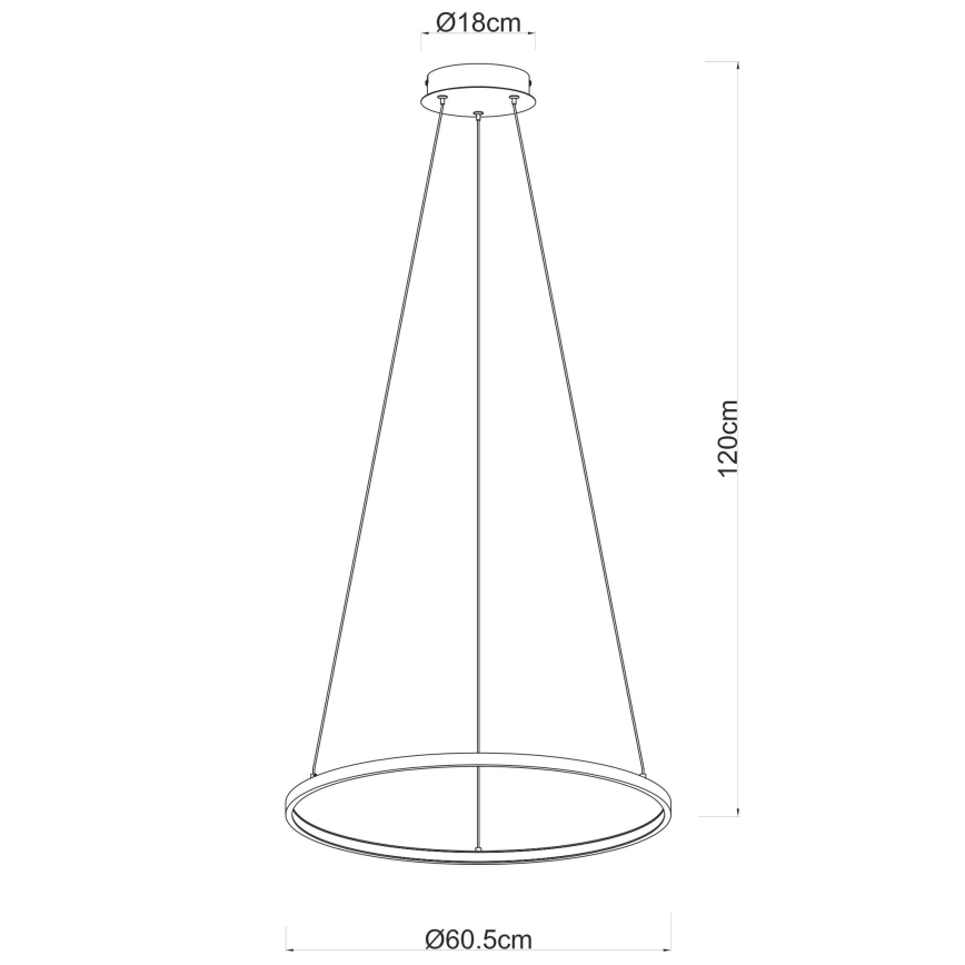 Globo - LED luster na sajli LED/29W/230V braon