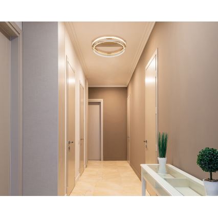 Globo - LED Prigušiva kristalna plafonjera LED/36W/230V 2700K-6000K + Daljinski upravljač