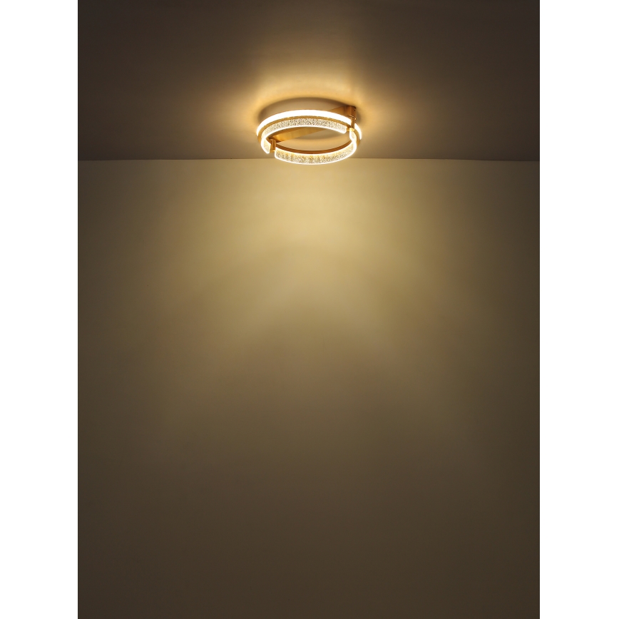 Globo - LED Prigušiva kristalna plafonjera LED/36W/230V 2700K-6000K + Daljinski upravljač