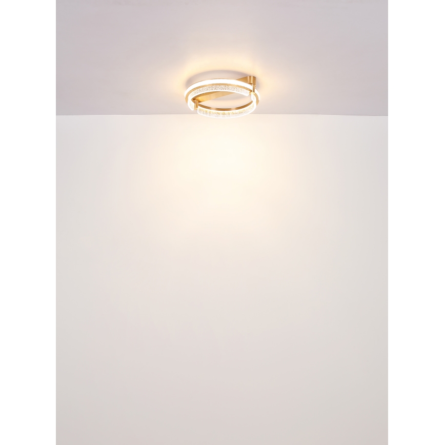 Globo - LED Prigušiva kristalna plafonjera LED/36W/230V 2700K-6000K + Daljinski upravljač