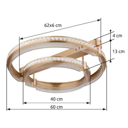 Globo - LED Prigušiva plafonjera LED/78W/230V 2700K-6000K + Daljinski upravljač