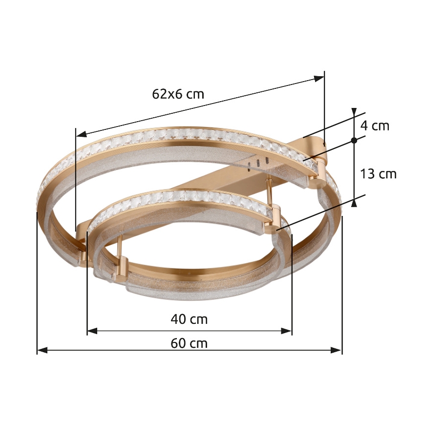 Globo - LED Prigušiva plafonjera LED/78W/230V 2700K-6000K + Daljinski upravljač
