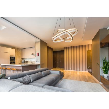 Globo - LED Prigušivi kristalni luster na sajli LED/78W/230V 2700K-6000K + Daljinski upravljač