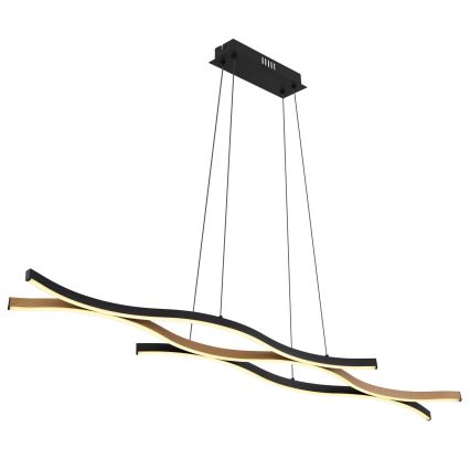 Globo - LED luster na sajli LED/35W/230V crno/braon