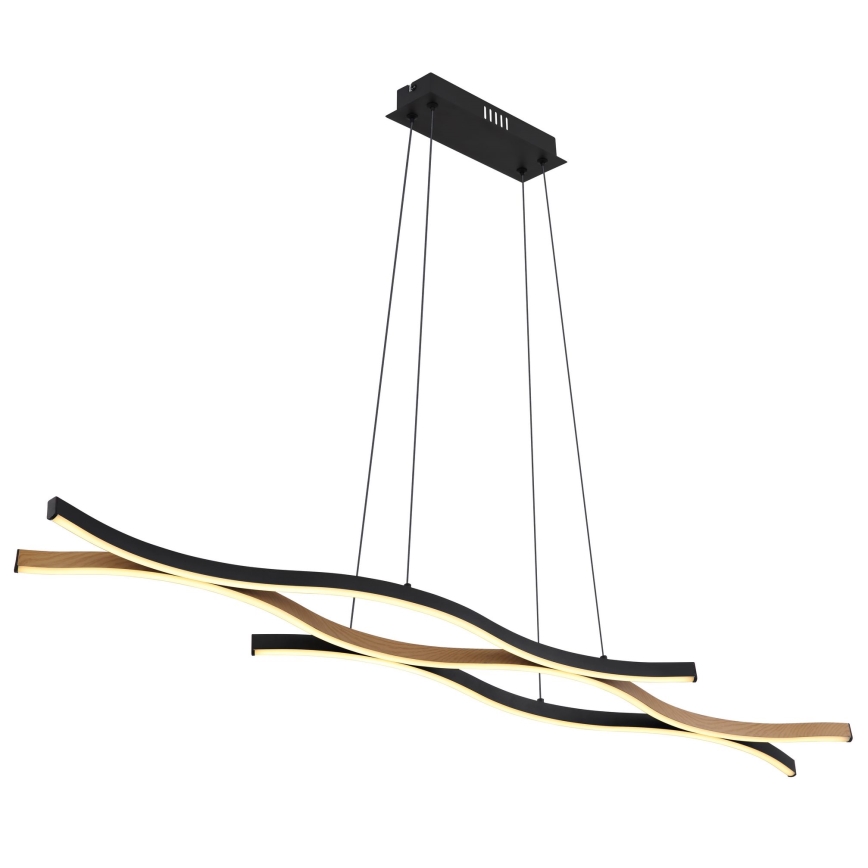 Globo - LED luster na sajli LED/35W/230V crno/braon