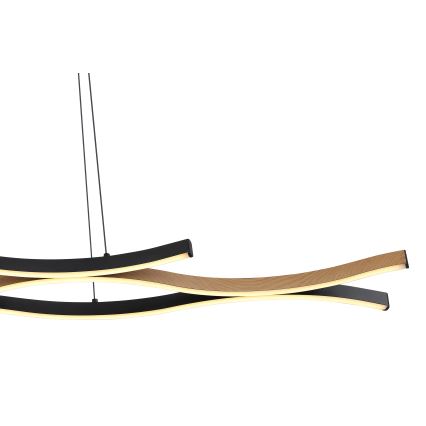 Globo - LED luster na sajli LED/35W/230V crno/braon
