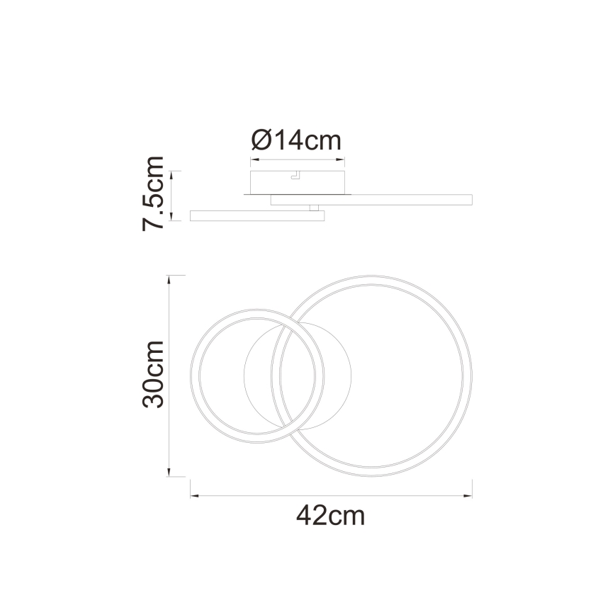 Globo - LED Ugradbeni luster LED/18W/230V