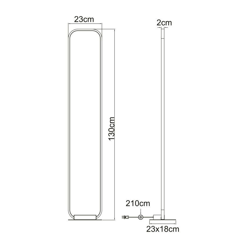 Globo - Podna LED lampa LED/24W/230V