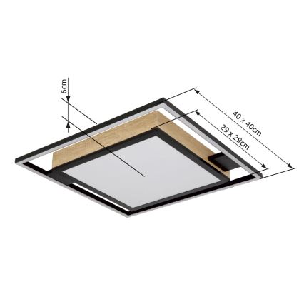 Globo - LED Prigušiva plafonjera LED/40W/230V 2700-6500K + Daljinski upravljač