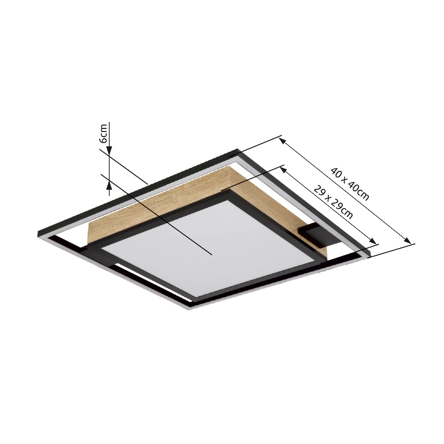 Globo - LED Prigušiva plafonjera LED/40W/230V 2700-6500K + Daljinski upravljač