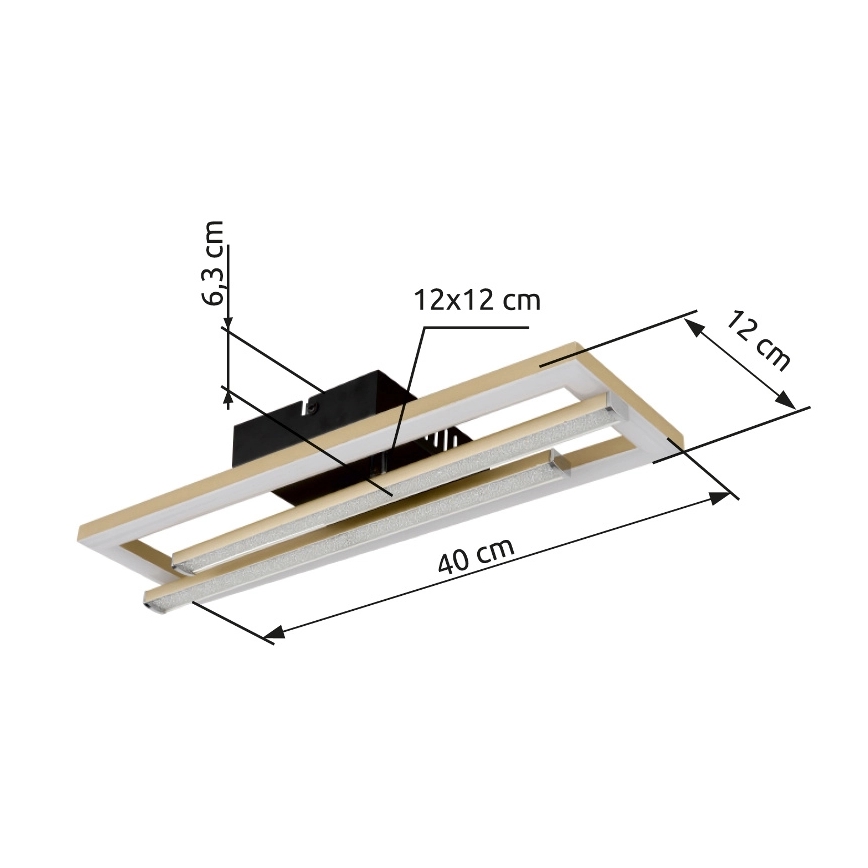 Globo - LED Plafonjera LED/24W/230V 4000K zlatna