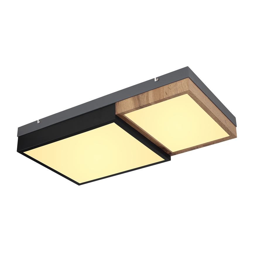 Globo 67286-30 - LED stropna svetiljka GUNDI LED/30W/230V 35x65 cm braon/crna