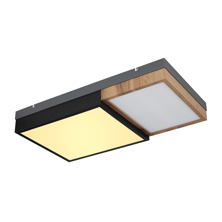 Globo 67286-30 - LED stropna svetiljka GUNDI LED/30W/230V 35x65 cm braon/crna