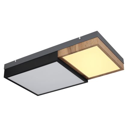 Globo 67286-30 - LED stropna svetiljka GUNDI LED/30W/230V 35x65 cm braon/crna