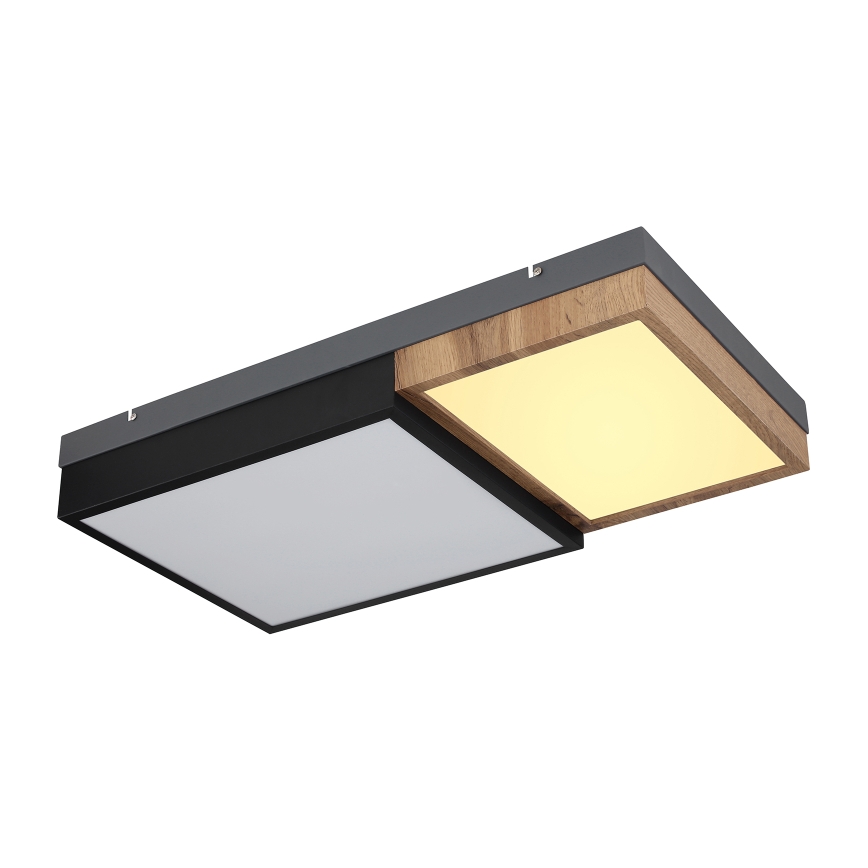 Globo 67286-30 - LED stropna svetiljka GUNDI LED/30W/230V 35x65 cm braon/crna