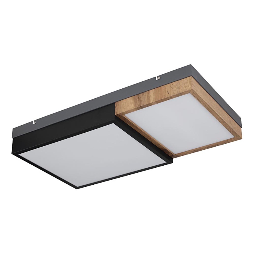 Globo 67286-30 - LED stropna svetiljka GUNDI LED/30W/230V 35x65 cm braon/crna