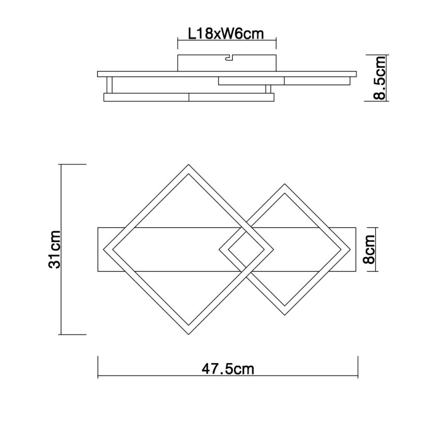 Globo - LED Plafonjera LED/18W/230V