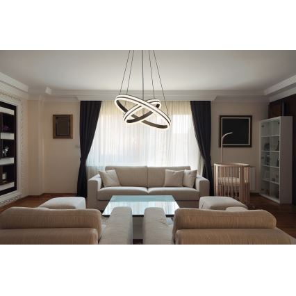 Globo - LED Prigušivi luster na sajli LED/60W/230V 2700K-6000K + Daljinski upravljač