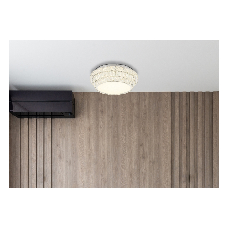 Globo - LED prigušiva plafonska svetiljka LED/48W/230V 2700-6000K Ø 50 cm bela + daljinski upravljač