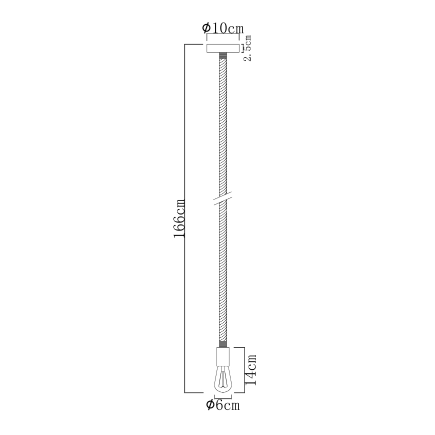 Globo - Luster na sajli 1xE27/60W/230V